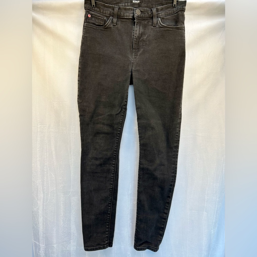HUDSON Natalie Midrise Super Skinny Ankle Jean - Black - Size 29
